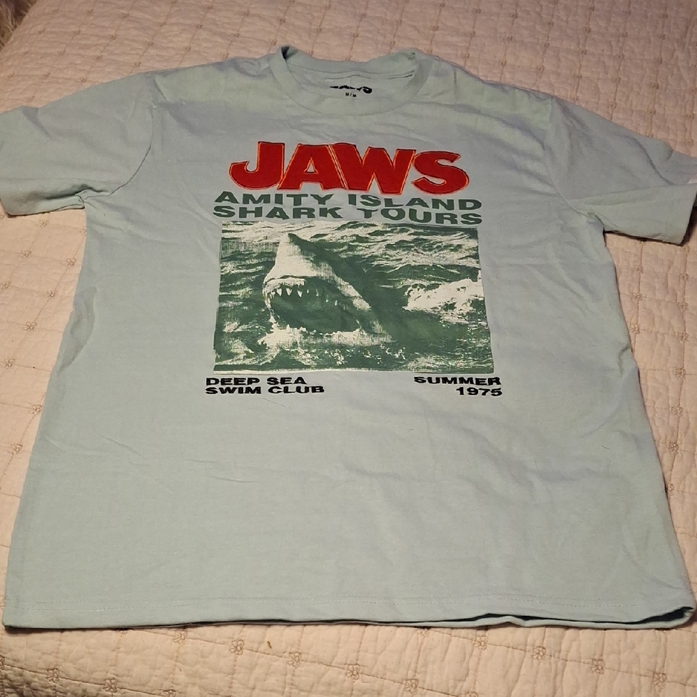 Jaws Graphic T-Shirt - Light Blue